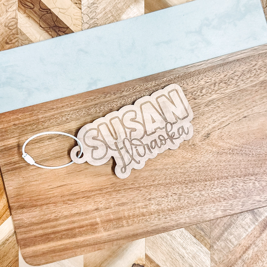 Personalized Wooden Keychain
