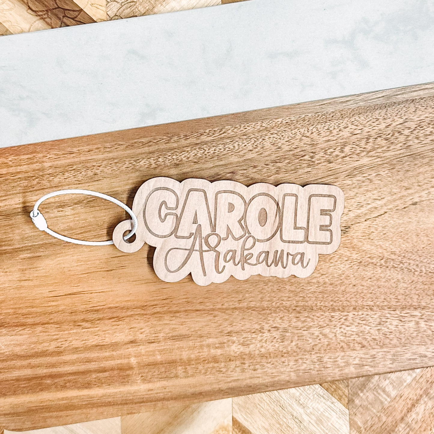 Personalized Wooden Keychain