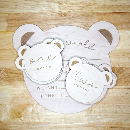 Baby Monthly Milestone Markers - Teddy Bears 12pk