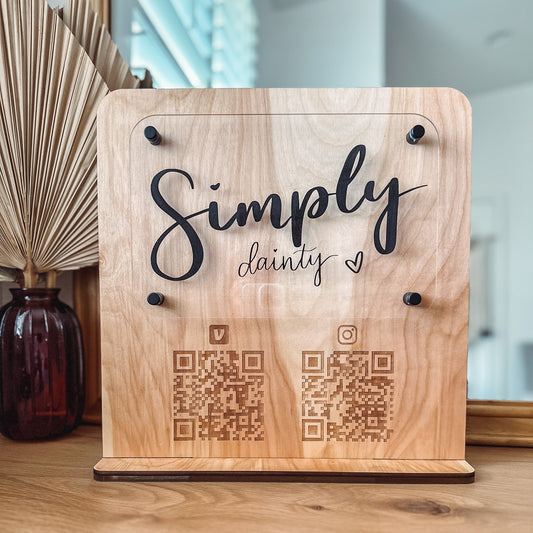 Social Media Sign - Wood & Acrylic