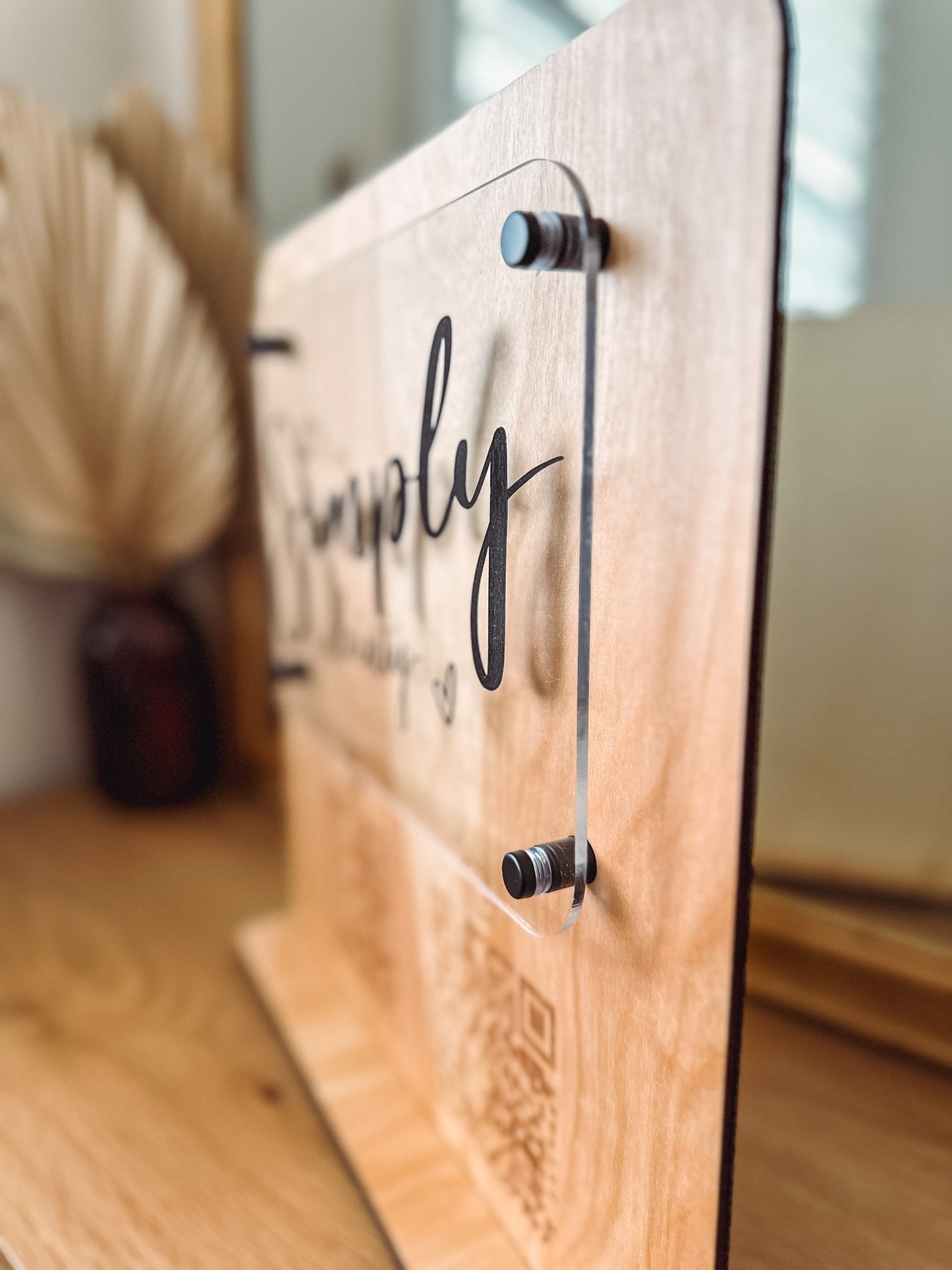 Social Media Sign - Wood & Acrylic