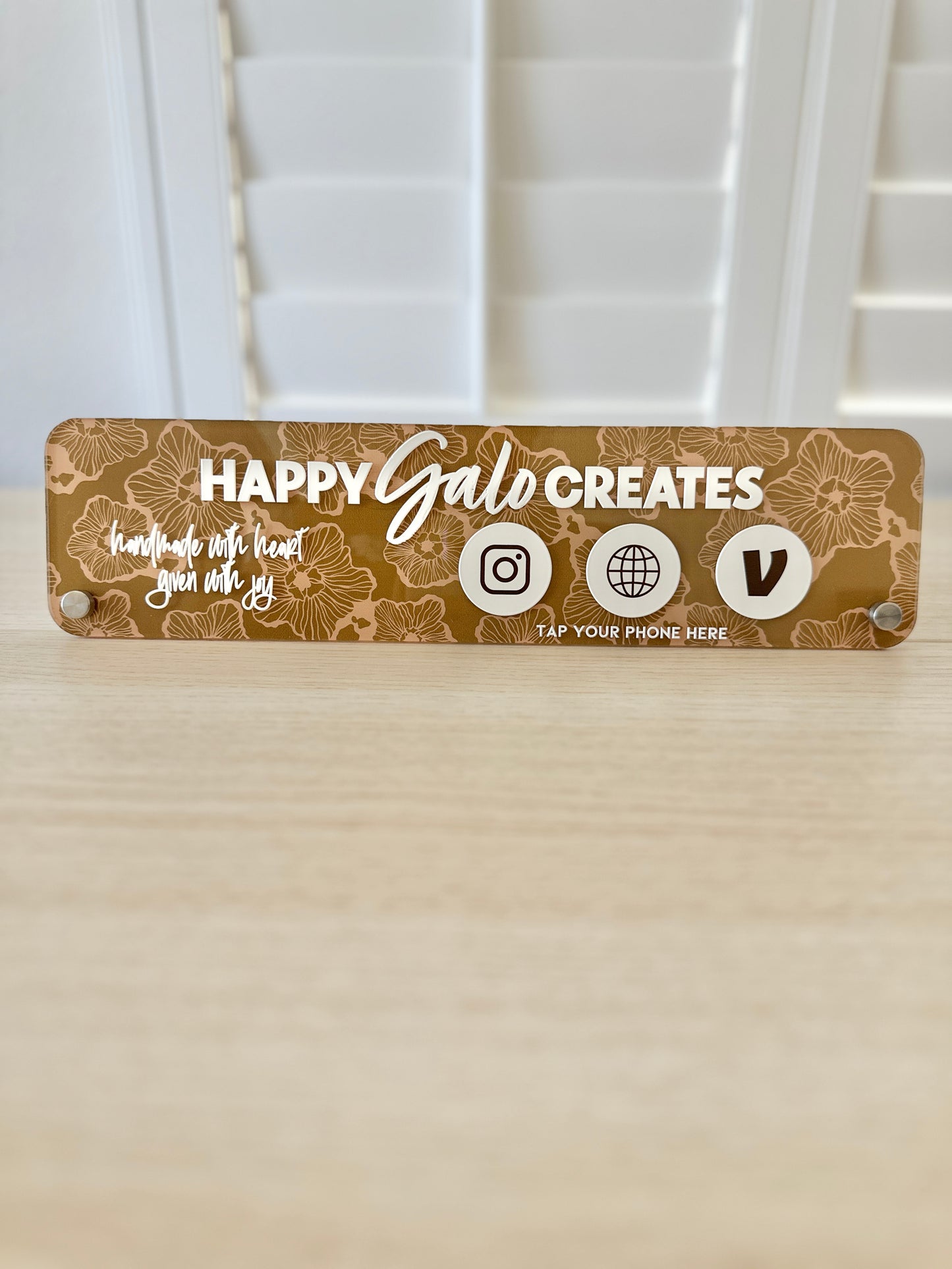 Custom Acrylic NFC Tap Sign