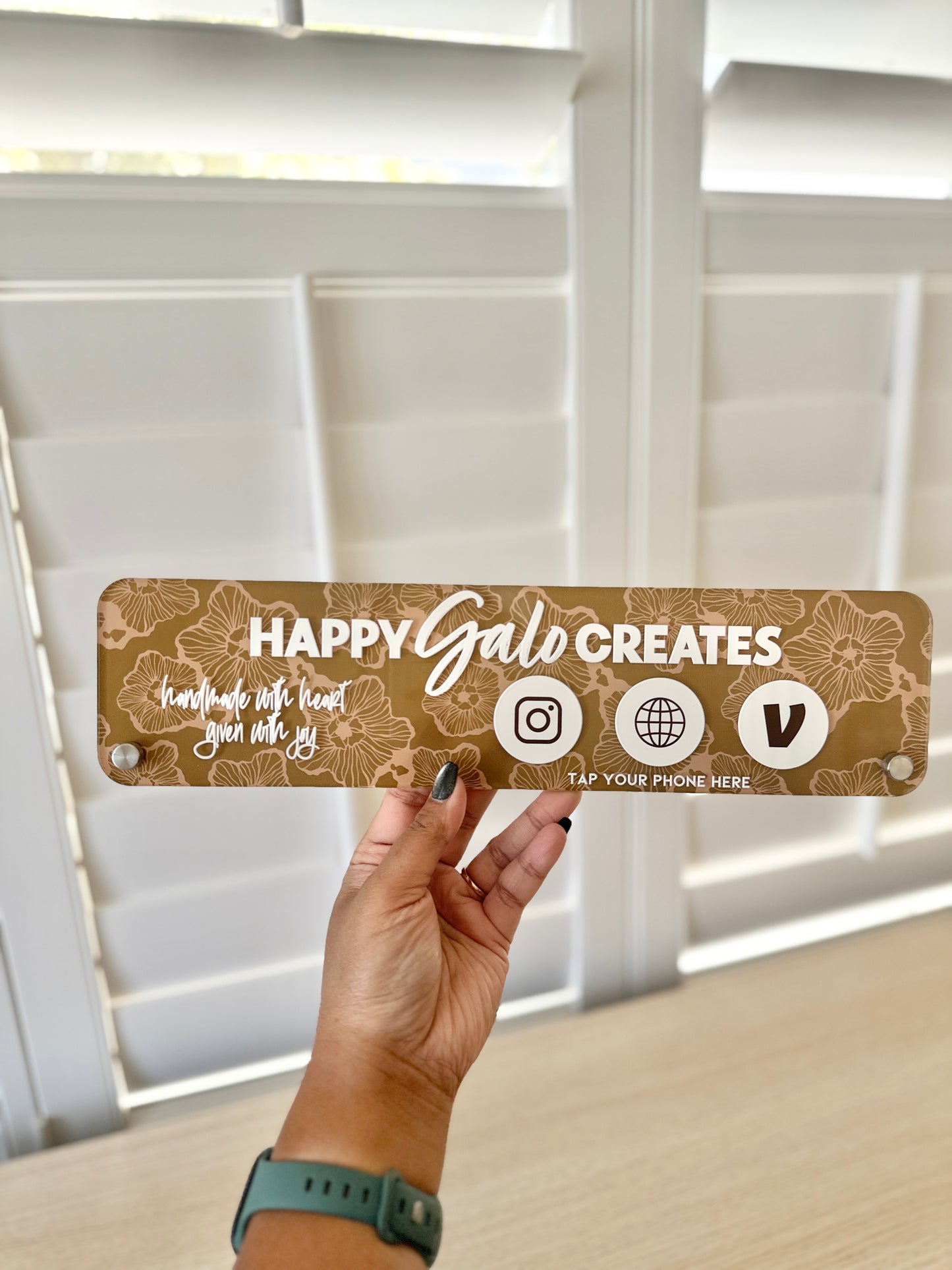 Custom Acrylic NFC Tap Sign