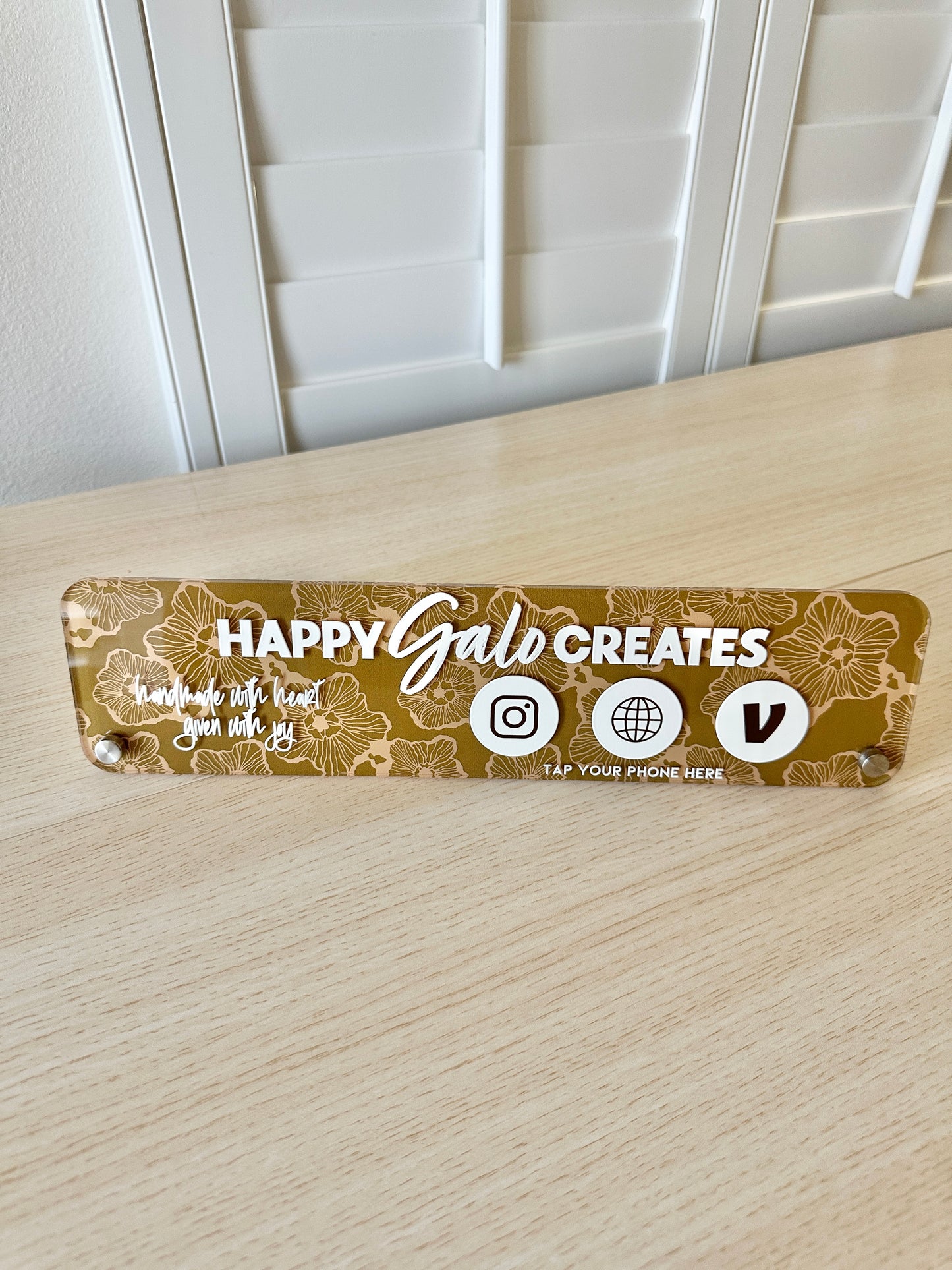 Custom Acrylic NFC Tap Sign