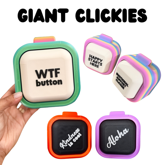 Giant Clickies | Oversized Fidget Clicker | Sensory Desk Toy