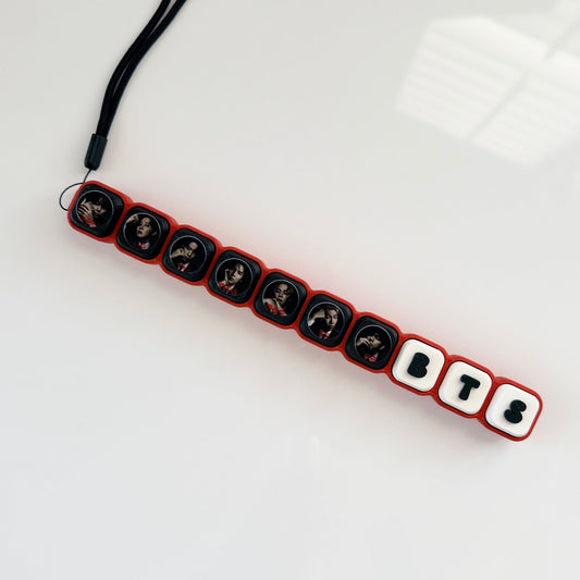 BTS Inspired Pick It Click It Bar | Custom Printed K-Pop Fidget Clicker | Wrist Strap Included | ARMY Gift