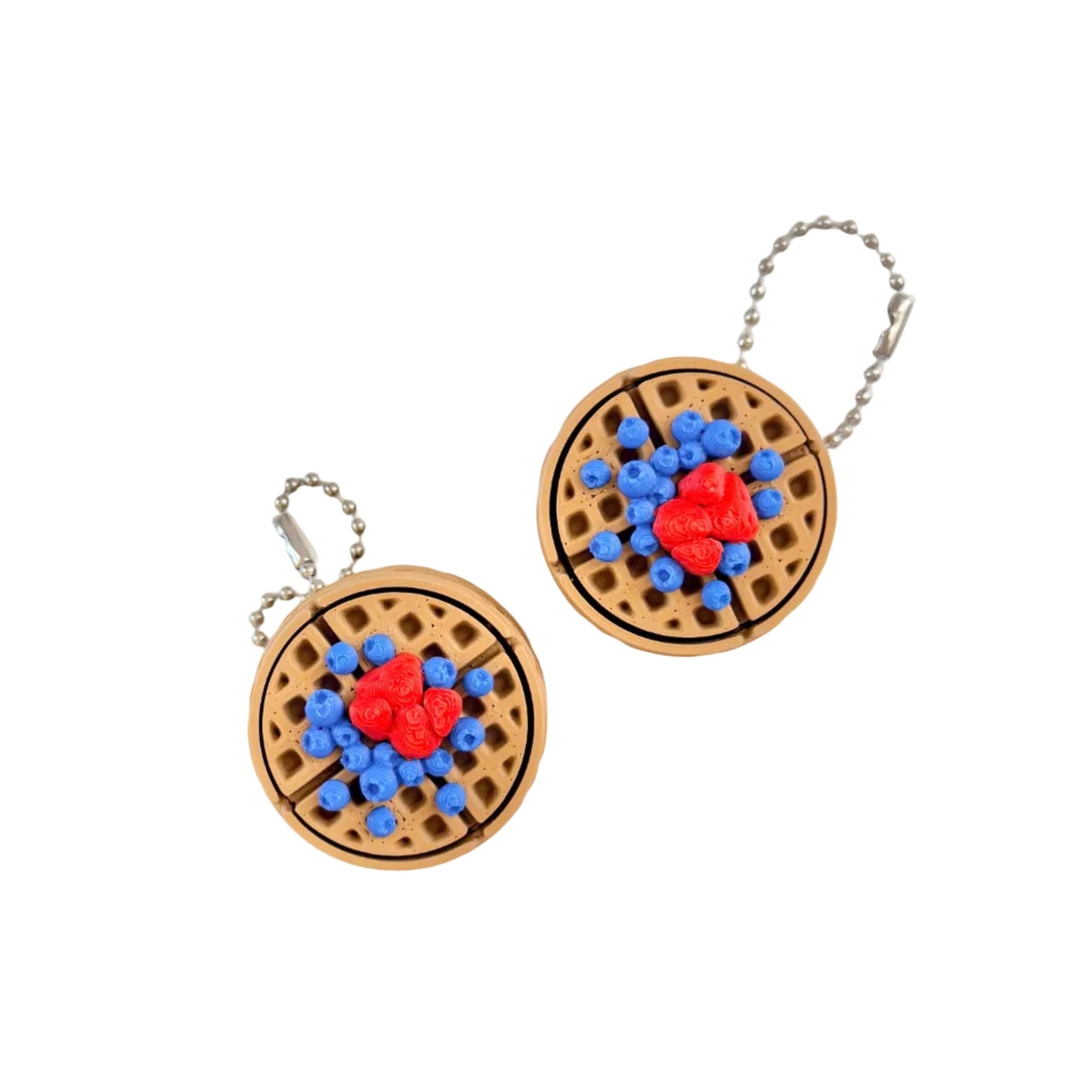 Berry Waffle Fidget Clicker Keychain