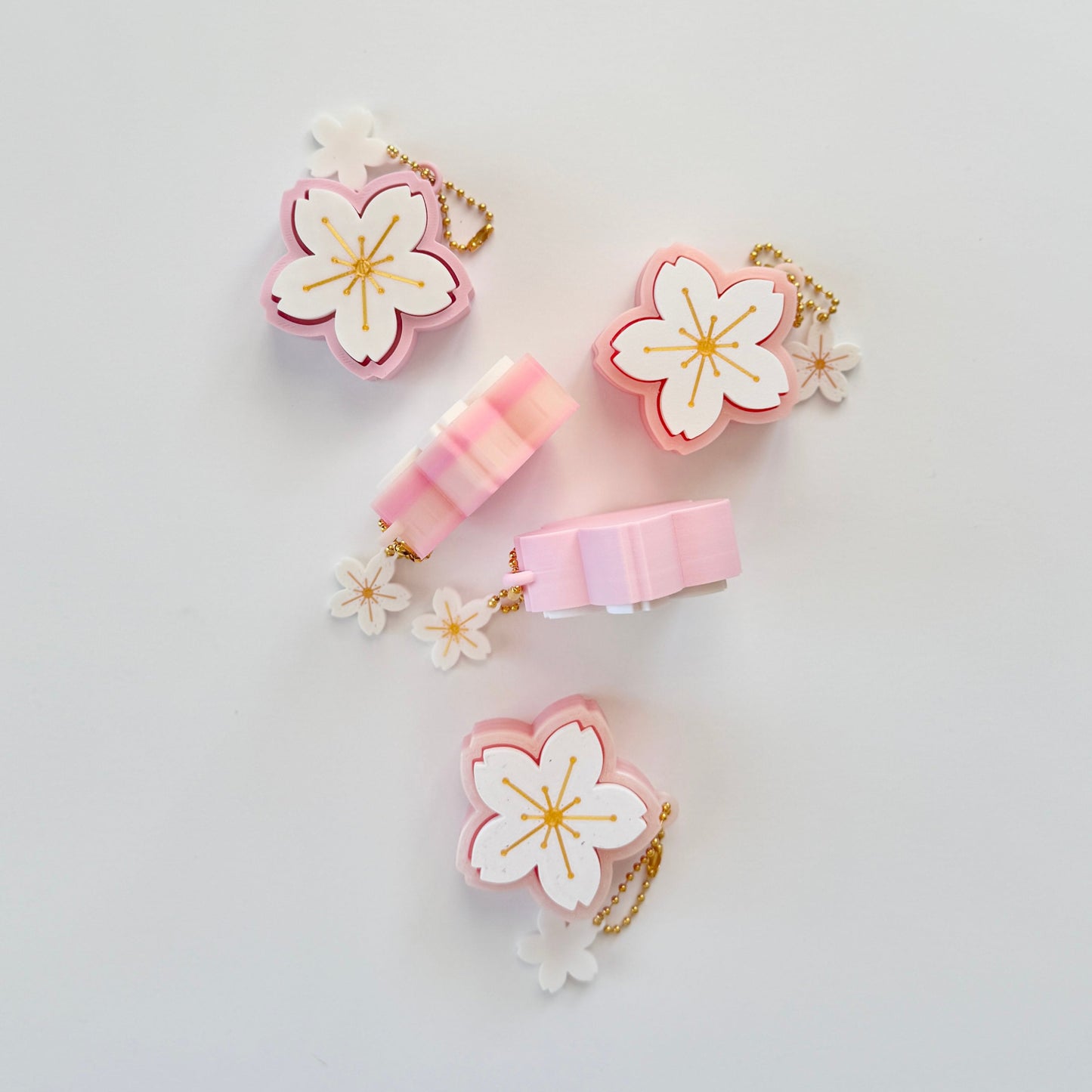 Sakura Cherry Blossom Fidget Clicker Keychain — Kawaii Handheld Clicker Toy