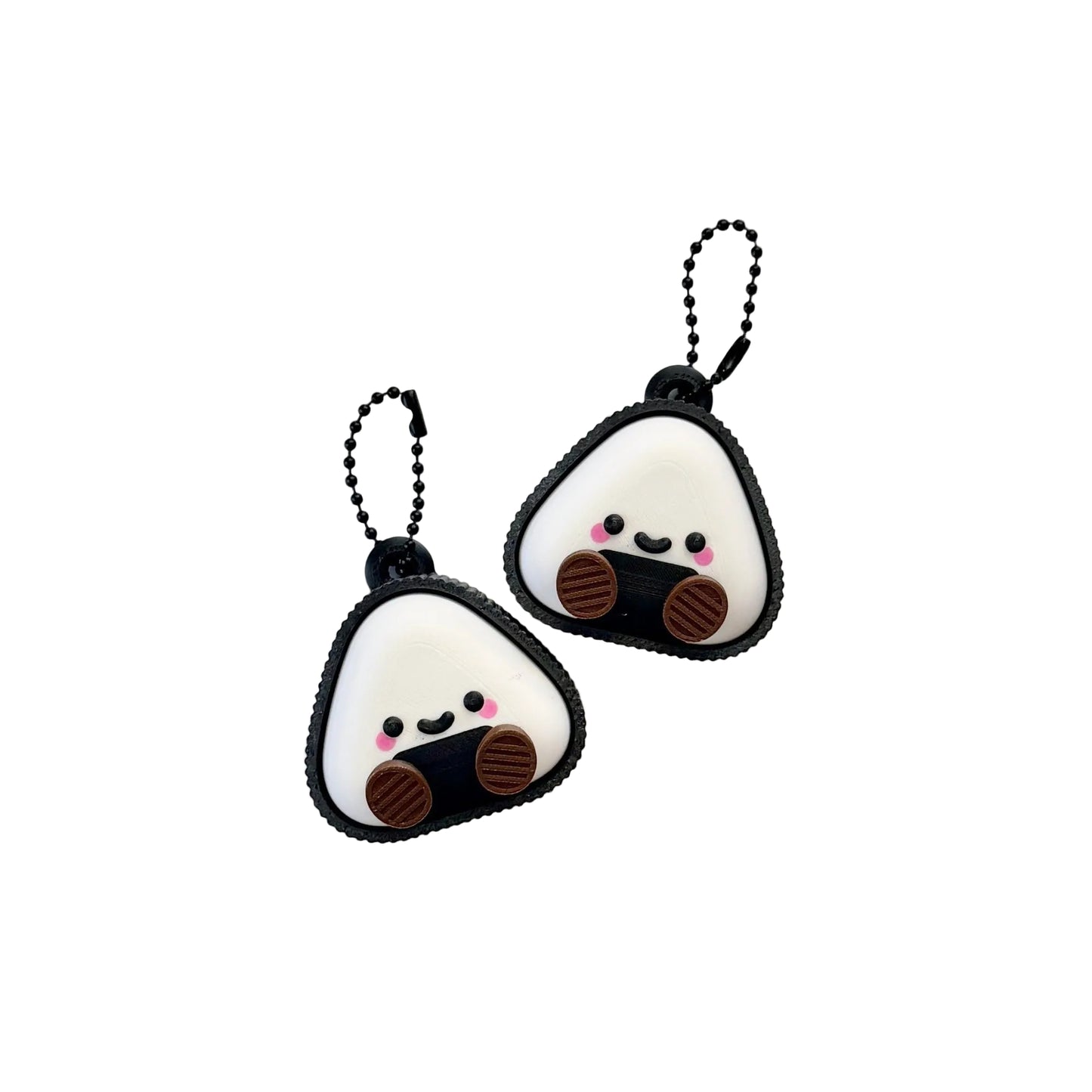 Kawaii Onigiri Fidget Clicker Keychain — Japanese Rice Ball Clicker Toy | Cute Food Accessory