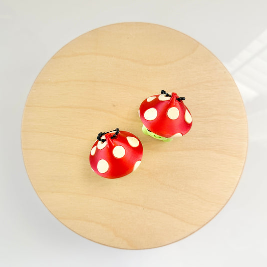Kawaii Mushroom Frog Fidget Clicker Keychain — Cottagecore Froggy Clicker Toy | Cute Animal Charm