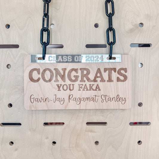 PERSONALIZED - Congrats You Faka Chain Lei