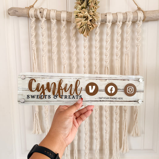 Custom Acrylic NFC Tap Sign