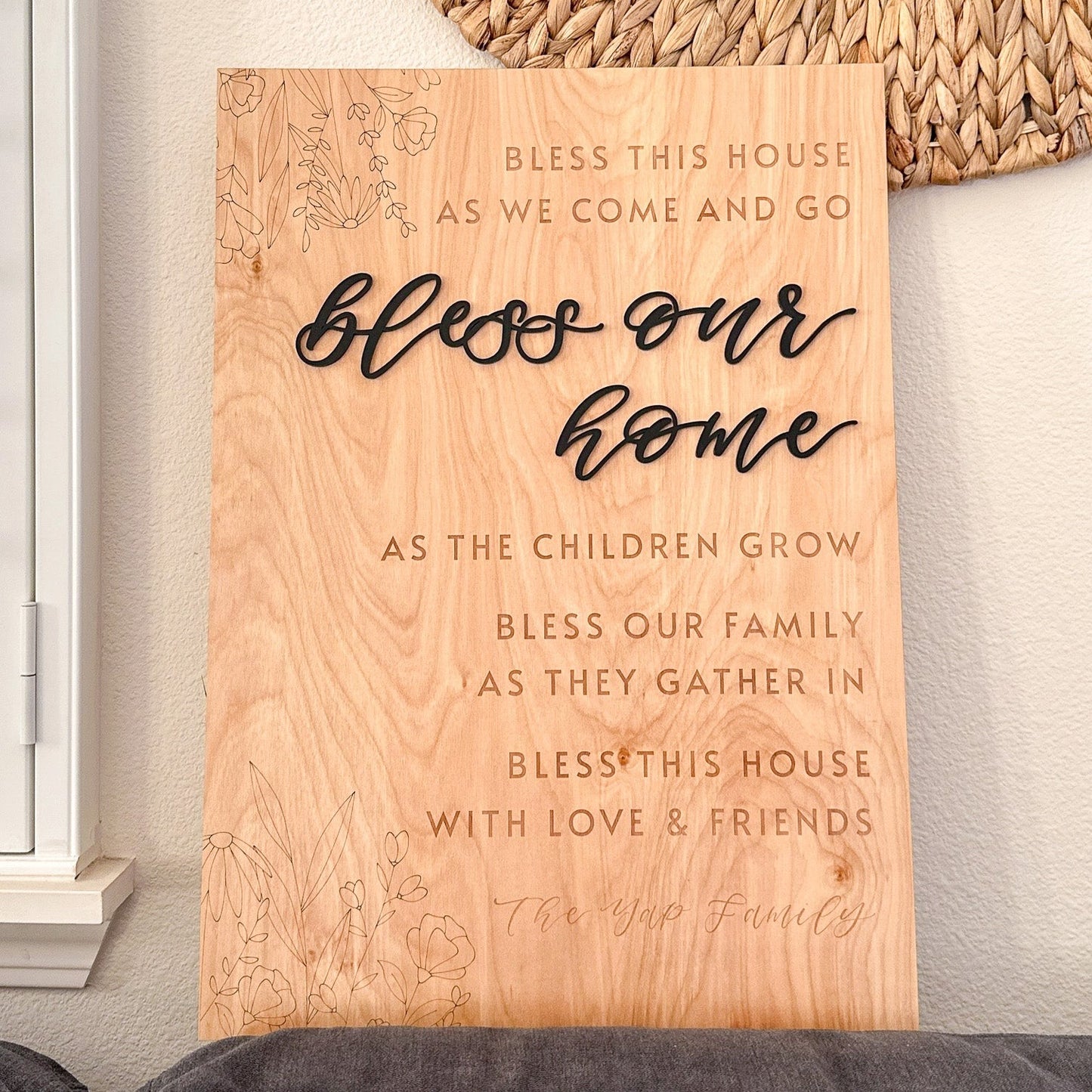 Custom Family Home Decor Sign