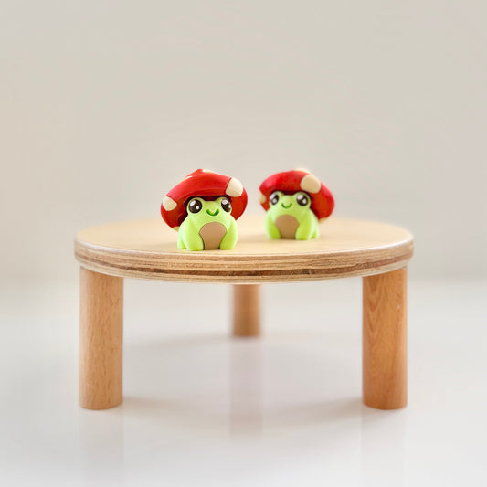 Kawaii Mushroom Frog Fidget Clicker Keychain — Cottagecore Froggy Clicker Toy | Cute Animal Charm