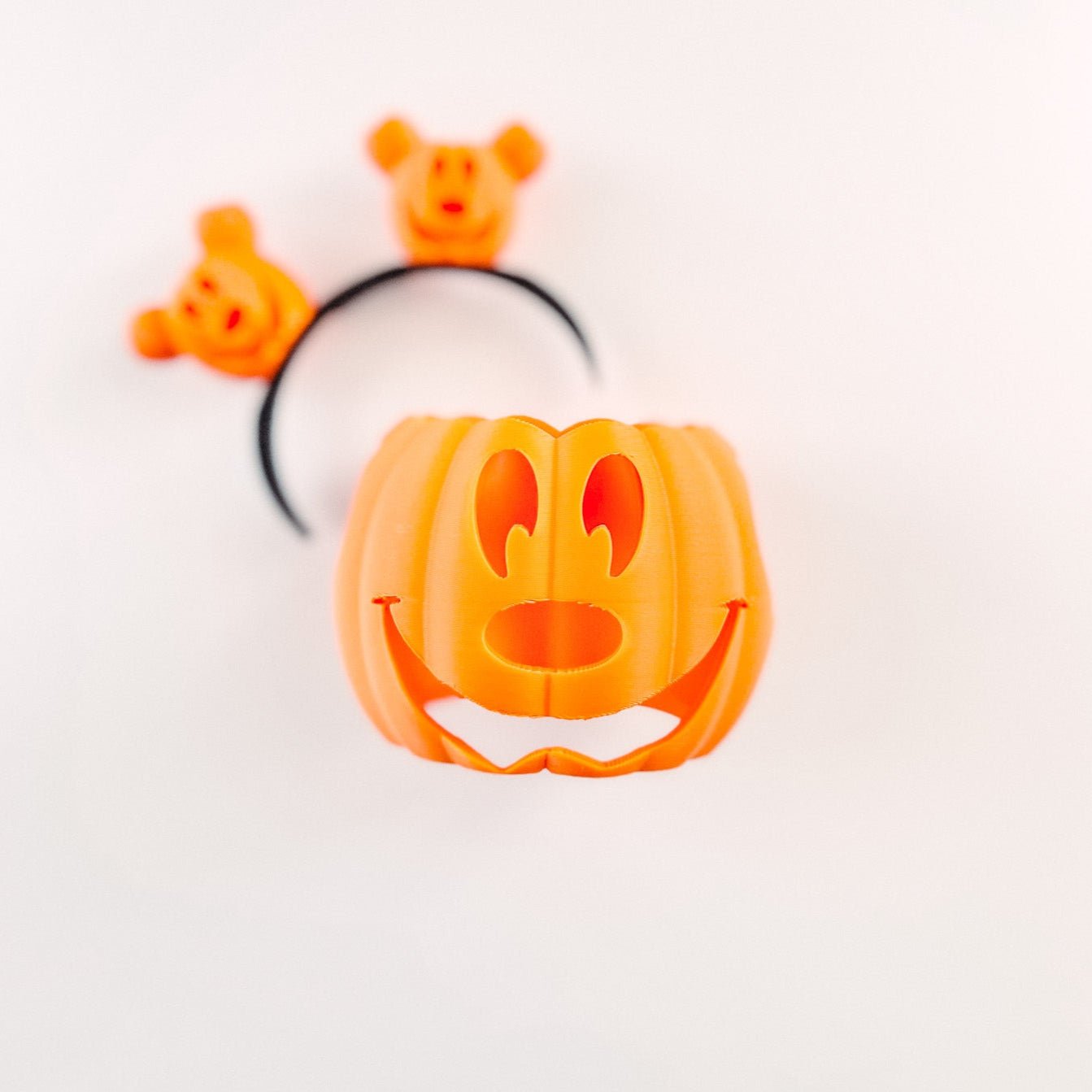 Pumpkin-Inspired Labubu Doll Headband and Clothing Set – 3D Printed Halloween Jack-o’-Lantern Collectible Accessories