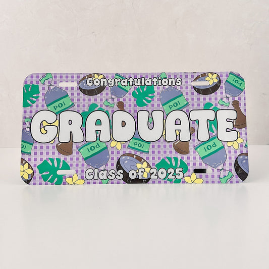 PURPLE PALAKA POI Graduation Chain Lei CUSTOM