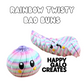 Rainbow Twisty Bao Bun — Kawaii Fidget Toy | Uncoiling Worm Fidget | Happy Galo Creates