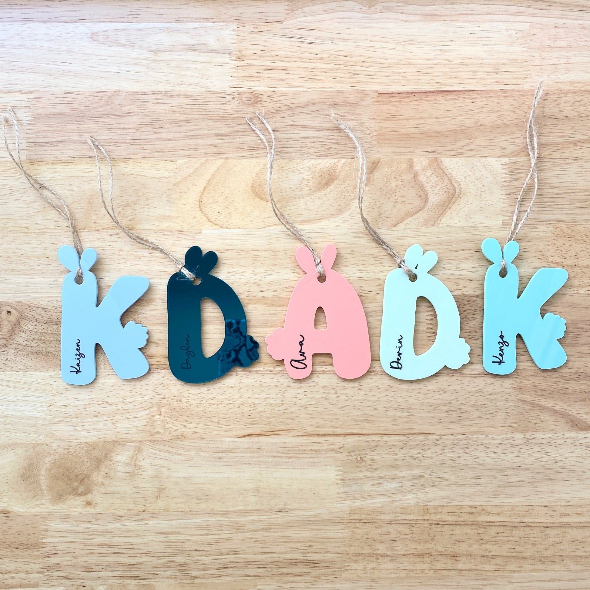 Personalized Easter Basket Bunny Tag
